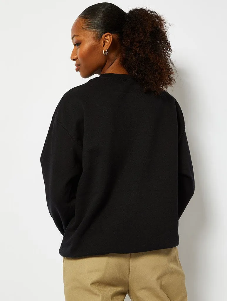 Disney Stitch Christmas Pudding Sweatshirt in Black sold by Skinnydip London product image thumbnail 2