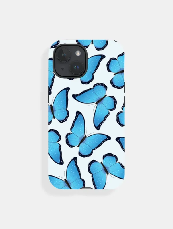 Blue Butterfly Ultra Protective iPhone Case sold by Skinnydip London
