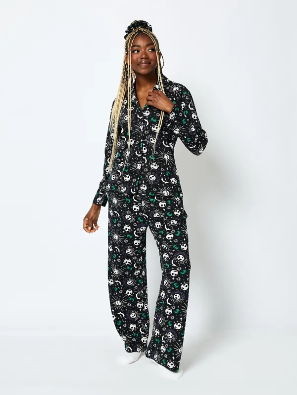 Disney Nightmare Before Christmas Jack Pyjama Set in Black sold by Skinnydip London