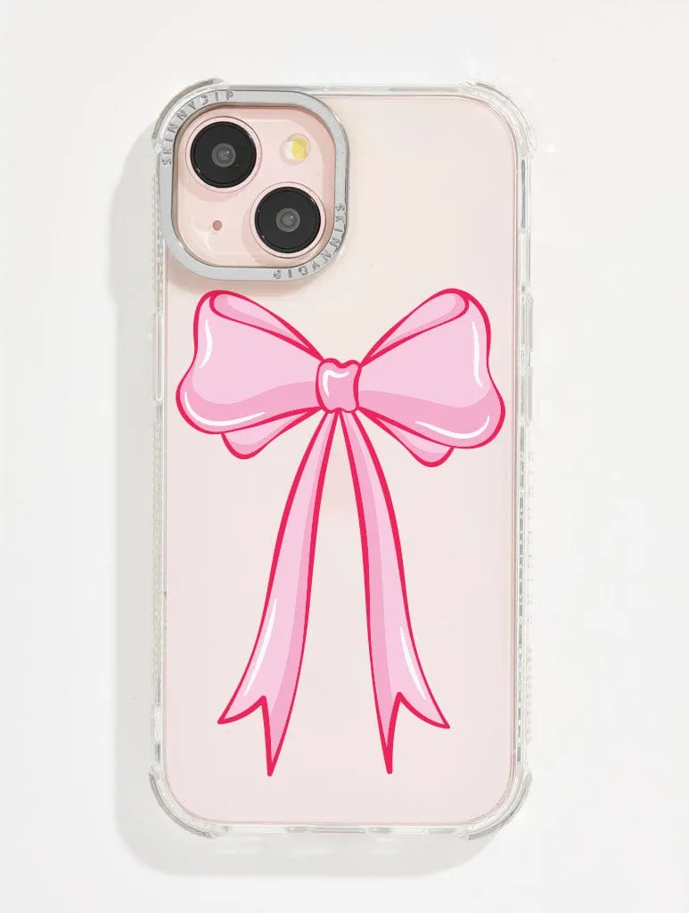 Pink Big Bow Shock iPhone Case sold by Skinnydip London