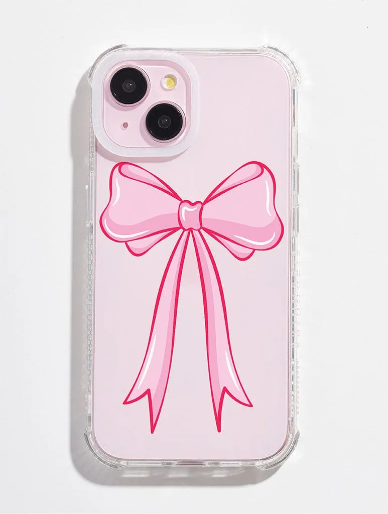 Pink Big Bow Shock iPhone Case sold by Skinnydip London
