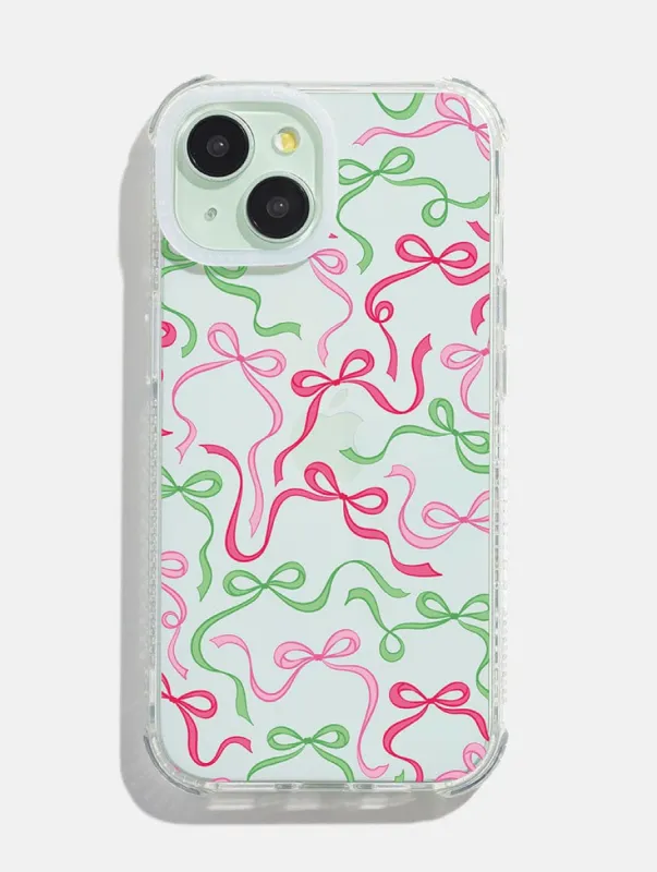 Christmas Red & Green Bows Shock iPhone Case sold by Skinnydip London