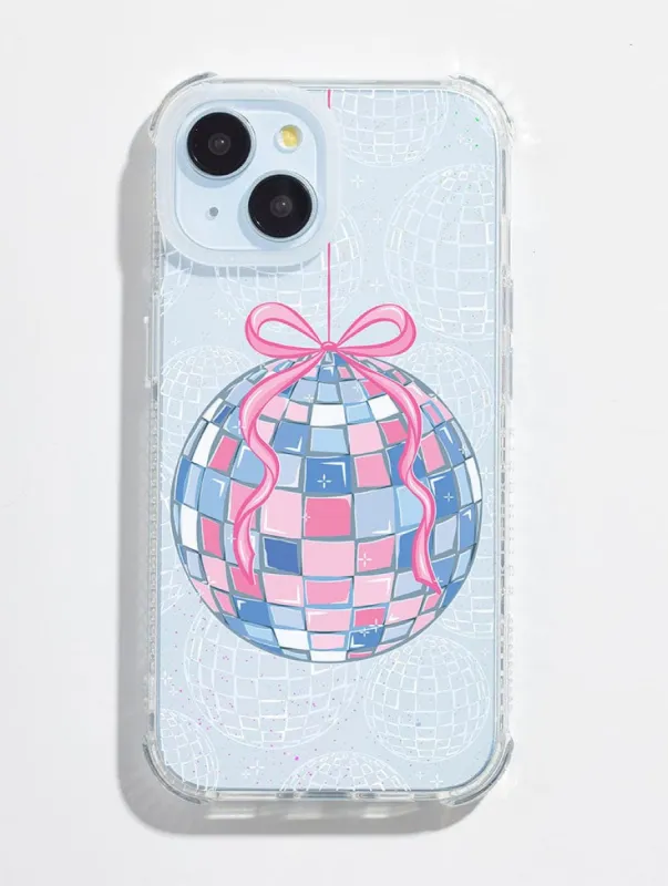 Hanging Bow Disco Ball Shock iPhone Case sold by Skinnydip London