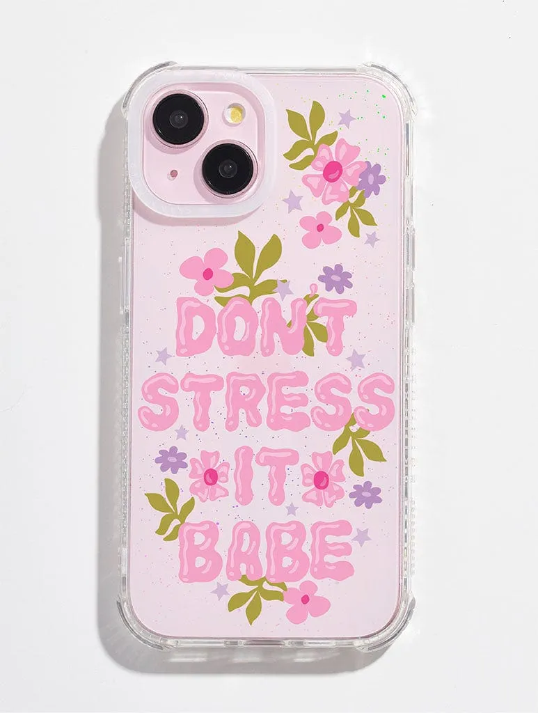 Printed Weird x Skinnydip Don't Stress It Babe Shock iPhone Case sold by Skinnydip London