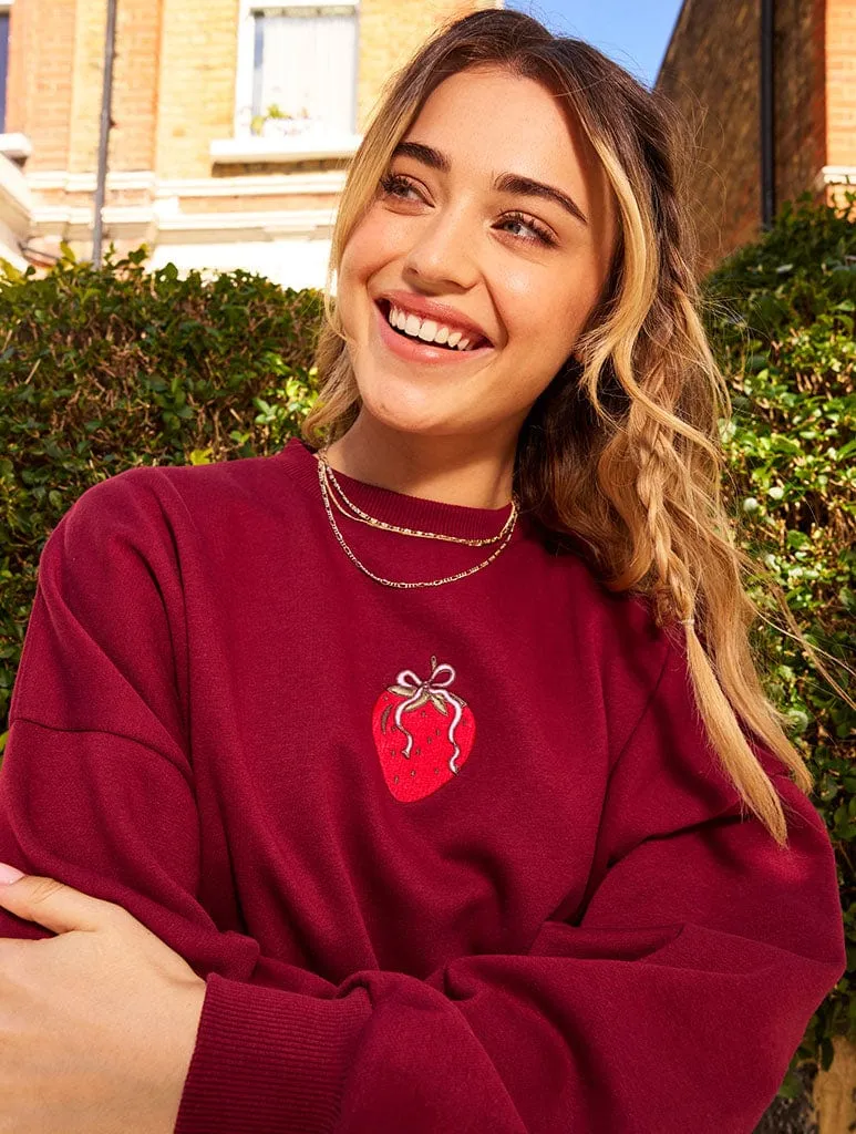 When You Know You Know Sweatshirt in Burgundy sold by Skinnydip London product image thumbnail 2