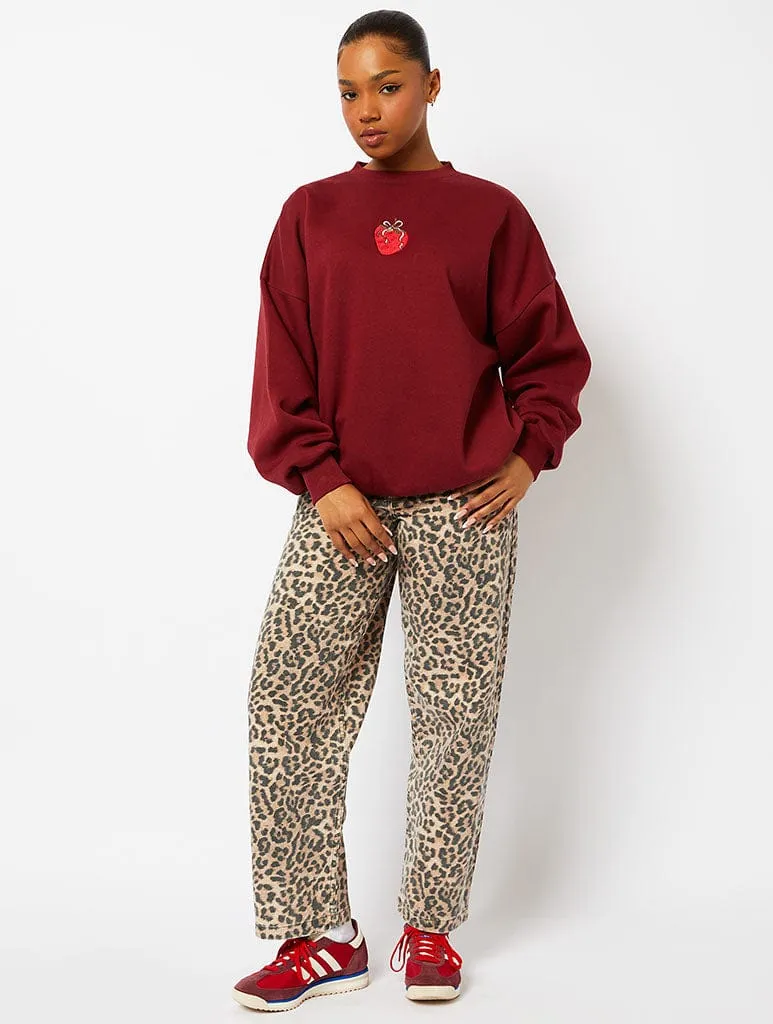 When You Know You Know Sweatshirt in Burgundy sold by Skinnydip London product image thumbnail 4