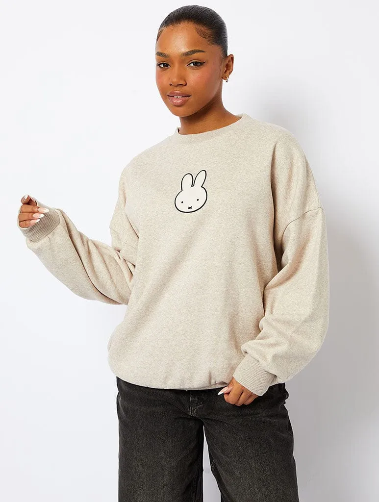Miffy x Skinnydip Oatmeal Sweatshirt sold by Skinnydip London product image thumbnail 2