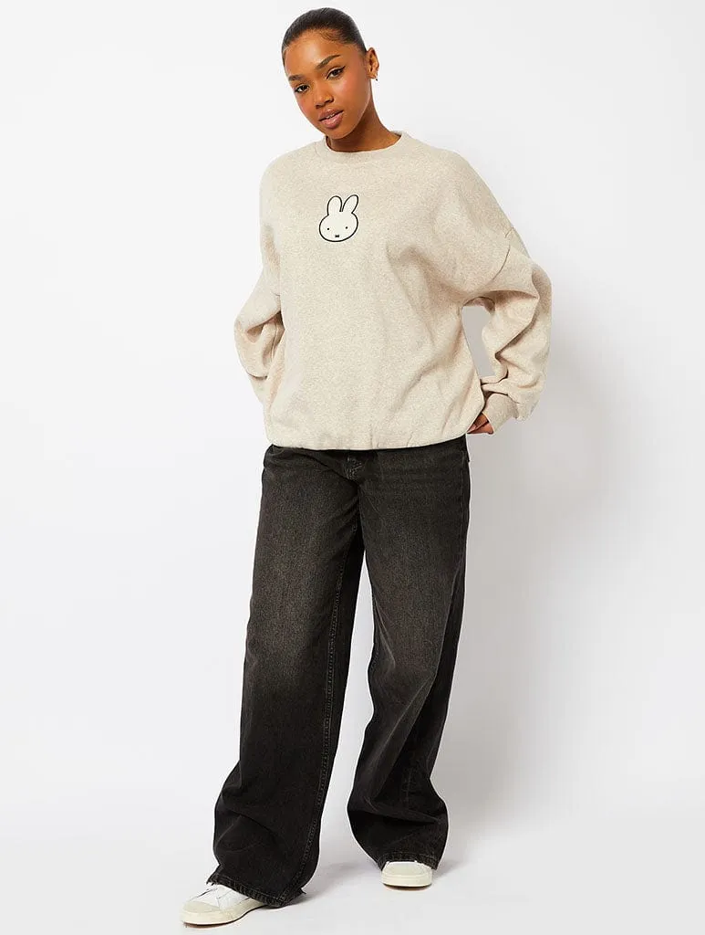 Miffy x Skinnydip Oatmeal Sweatshirt sold by Skinnydip London product image thumbnail 4