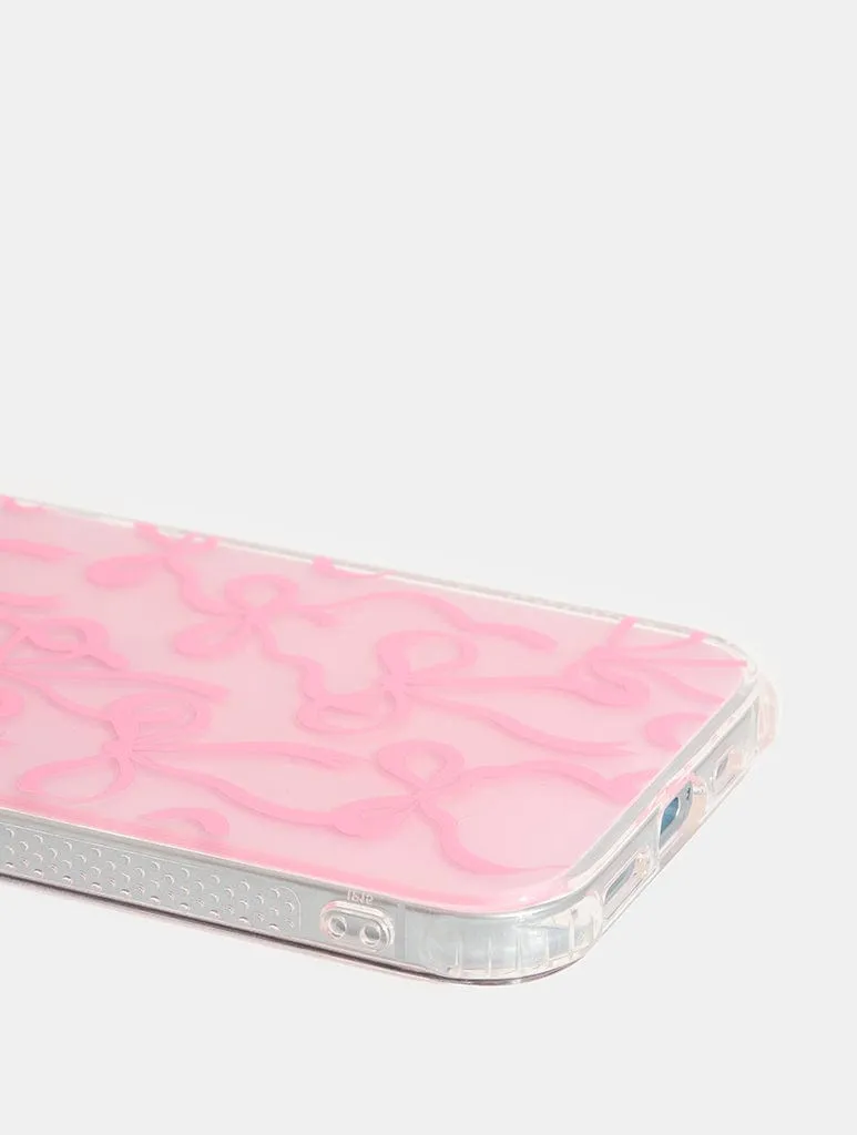 Pink Tinted Bow Shock iPhone Case sold by Skinnydip London product image thumbnail 4