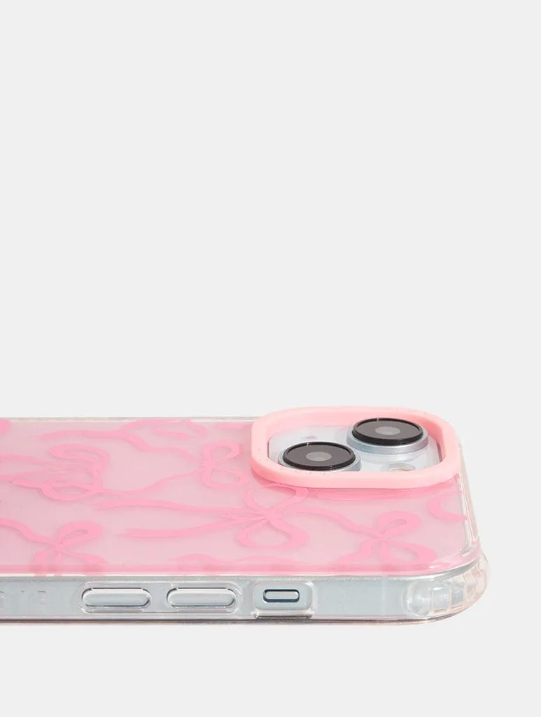 Pink Tinted Bow Shock iPhone Case sold by Skinnydip London product image thumbnail 3
