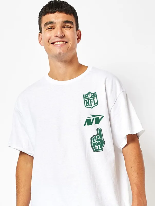 NFL x Skinnydip New York Jets T-Shirt in White sold by Skinnydip London