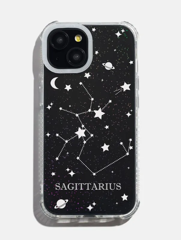 Sagittarius Celestial Zodiac Glitter Shock iPhone Case sold by Skinnydip London