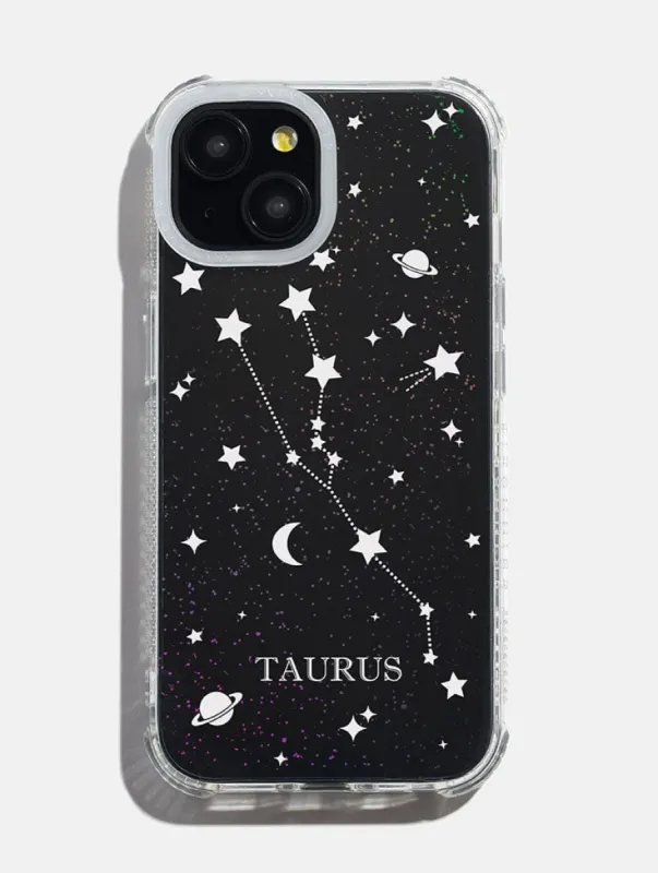 Taurus Celestial Zodiac Glitter Shock iPhone Case sold by Skinnydip London