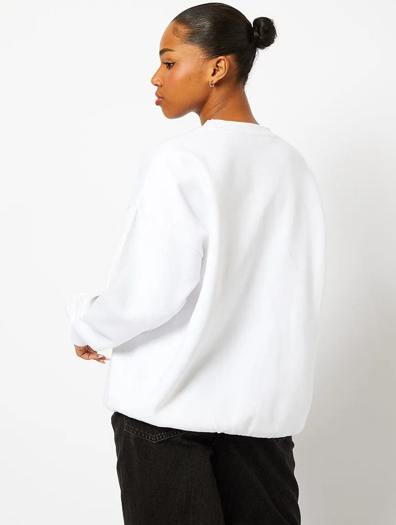 Disney Christmas Faces Sweatshirt in Ecru sold by Skinnydip London product image thumbnail 2