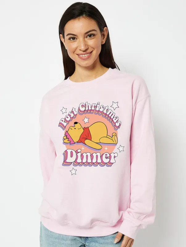 Disney Winnie the Pooh Christmas Sweatshirt in Pink sold by Skinnydip London