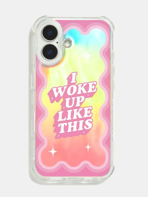 Squiggle I Woke Up Like This Shock iPhone Case sold by Skinnydip London