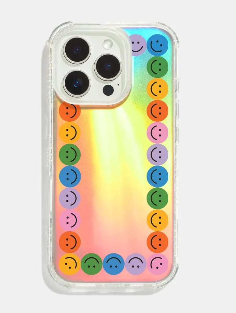 Rainbow Smiley Face Shock iPhone Case sold by Skinnydip London