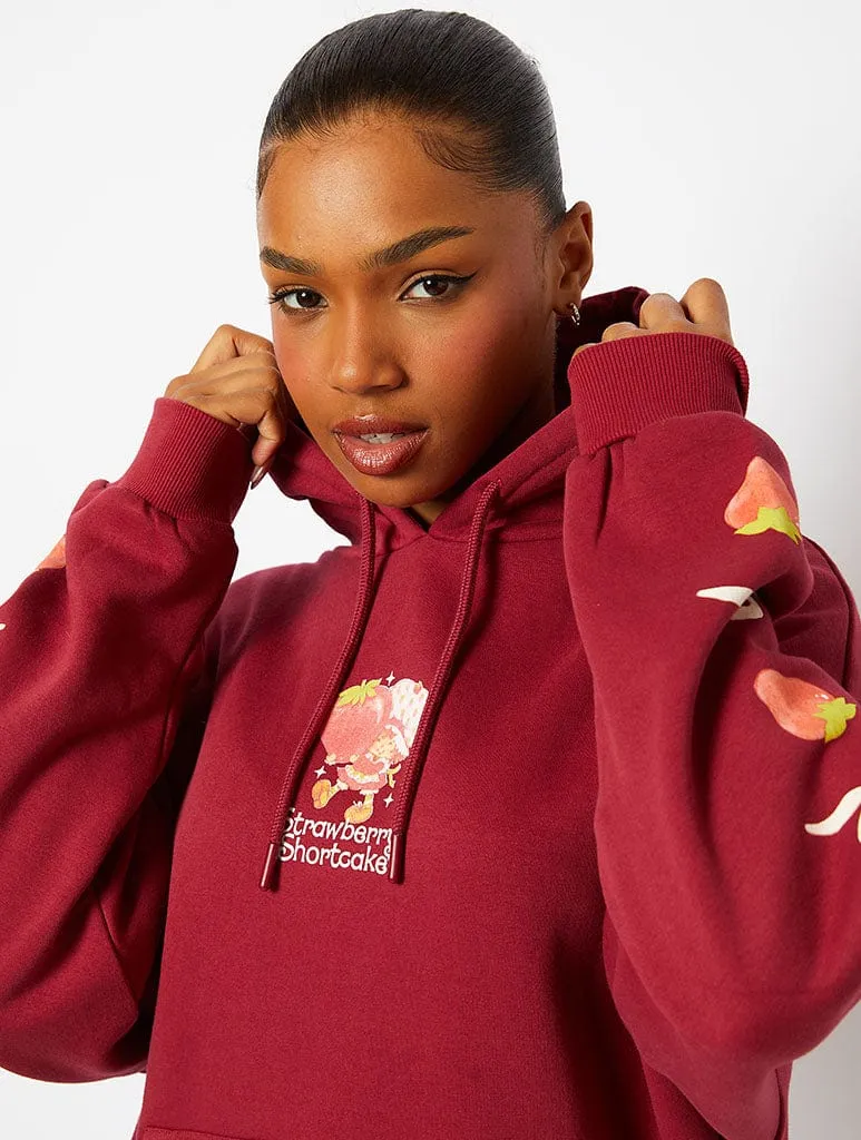Strawberry Shortcake x Skinnydip Hoodie in Pink sold by Skinnydip London product image thumbnail 3