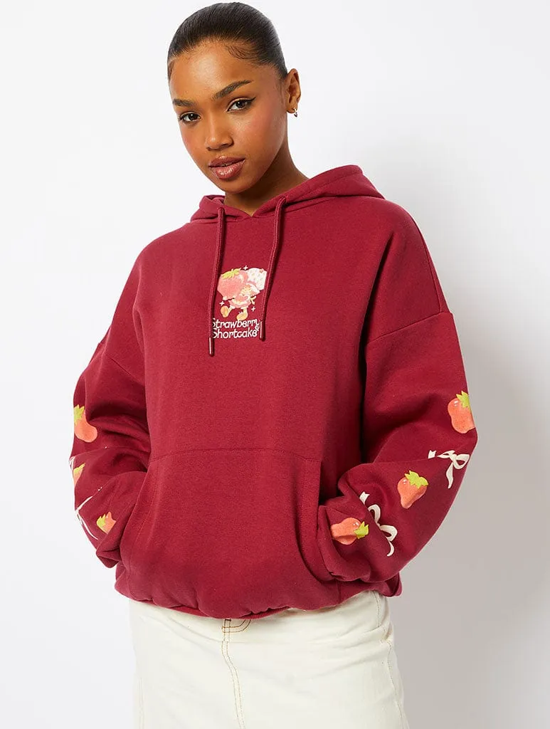 Strawberry Shortcake x Skinnydip Hoodie in Pink sold by Skinnydip London product image thumbnail 2