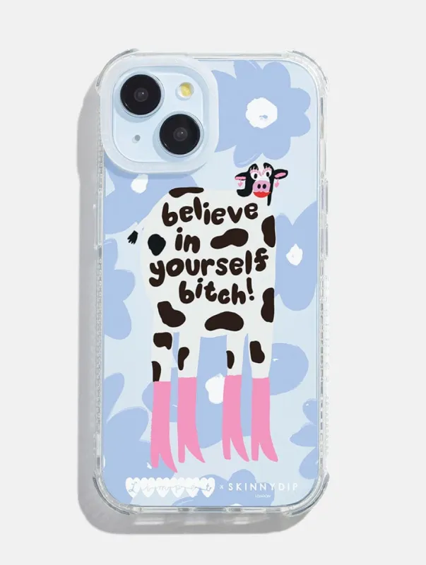 Limpet x Skinnydip Believe In Yourself Bitch Shock iPhone Case sold by Skinnydip London