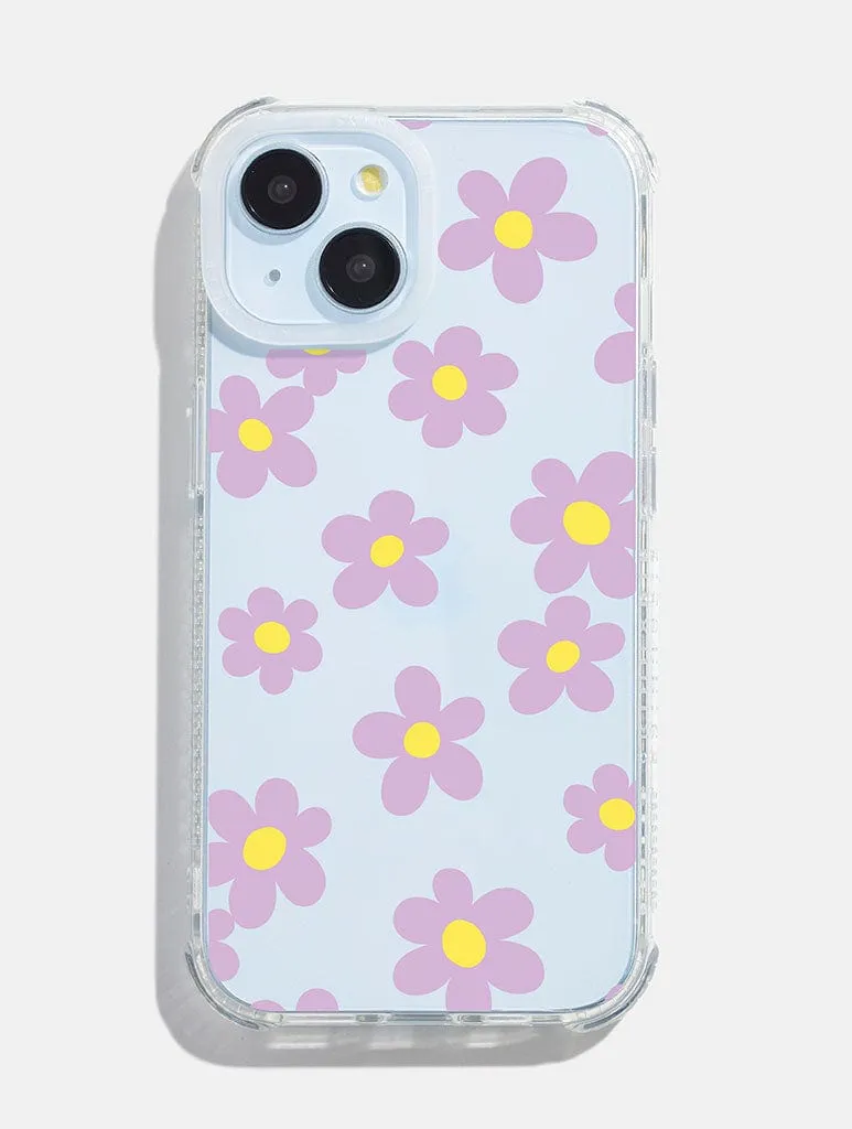 Lilac & Yellow Flower Shock iPhone Case sold by Skinnydip London