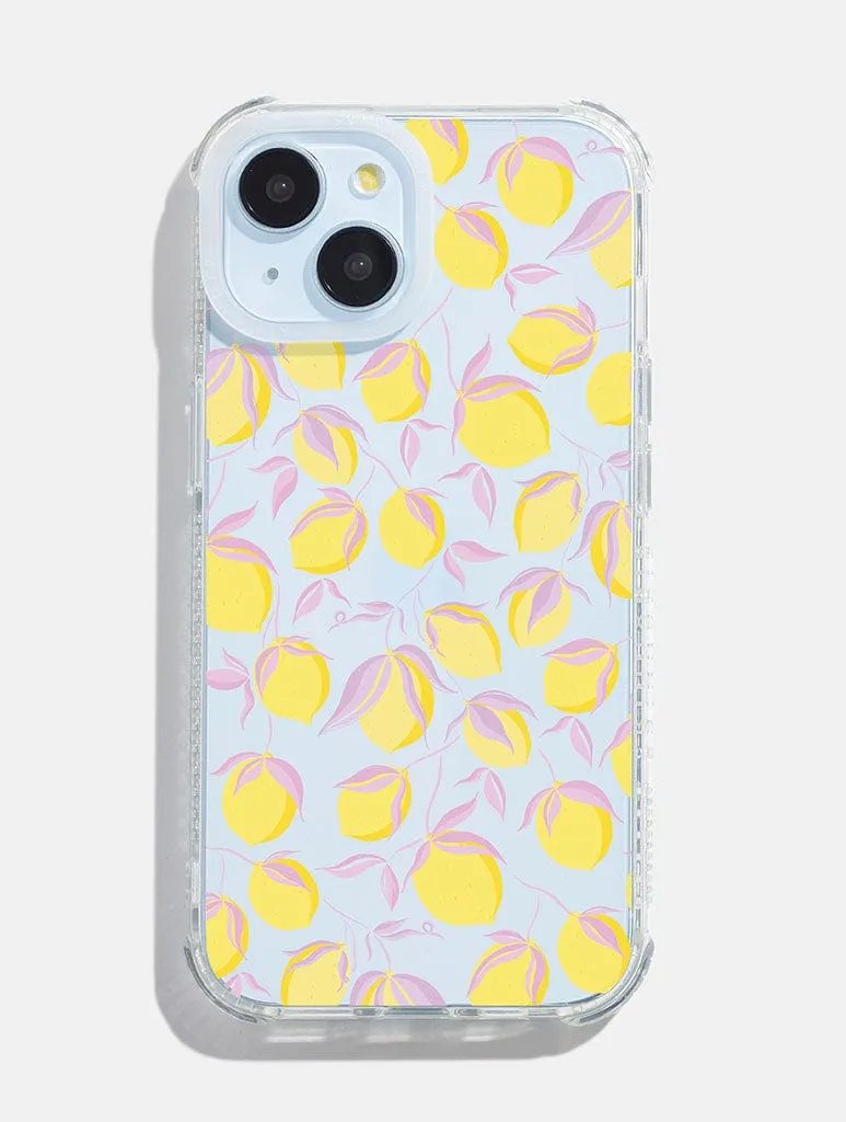 Lemons Lilac Shock iPhone Case sold by Skinnydip London