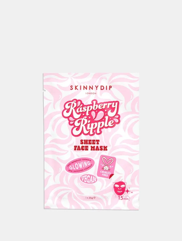 Raspberry Ripple Sheet Mask sold by Skinnydip London