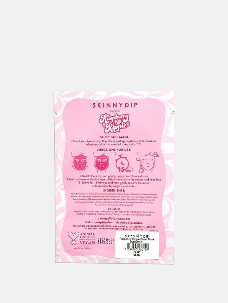 Raspberry Ripple Sheet Mask sold by Skinnydip London product image thumbnail 2