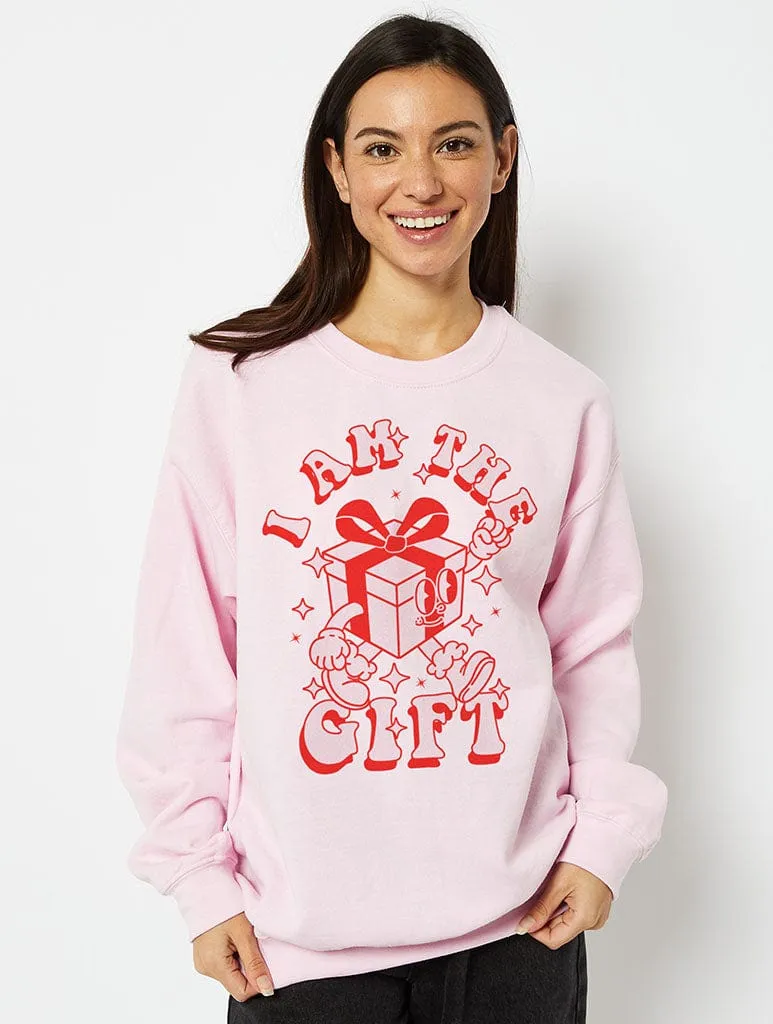I Am The Gift Sweatshirt in Pink sold by Skinnydip London