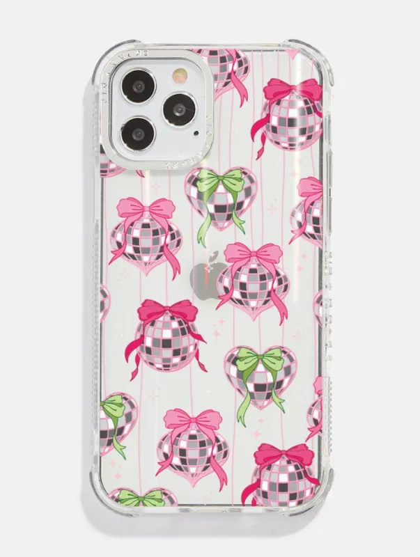 Pink & Green Disco Baubles Shock iPhone Case sold by Skinnydip London