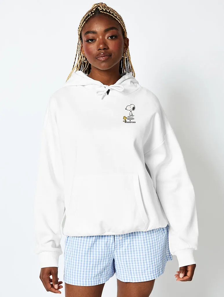 Peanuts x Skinnydip Snoopy Mixed Character Hoodie in Ecru sold by Skinnydip London product image thumbnail 2