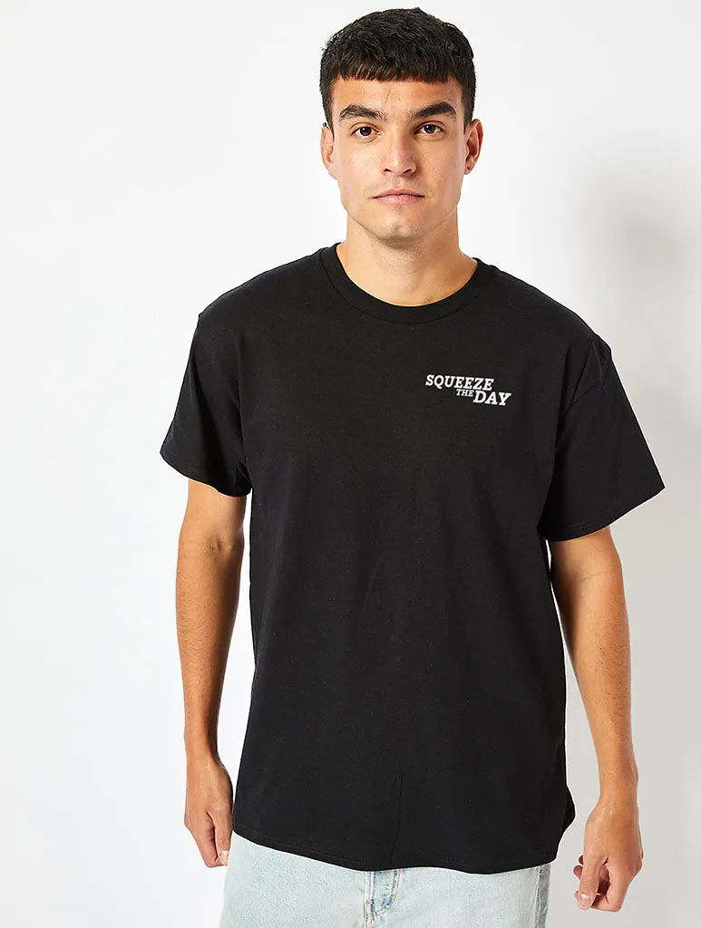 Peanuts x Skinnydip Snoopy Squeeze the Day T-Shirt in Black sold by Skinnydip London product image thumbnail 4