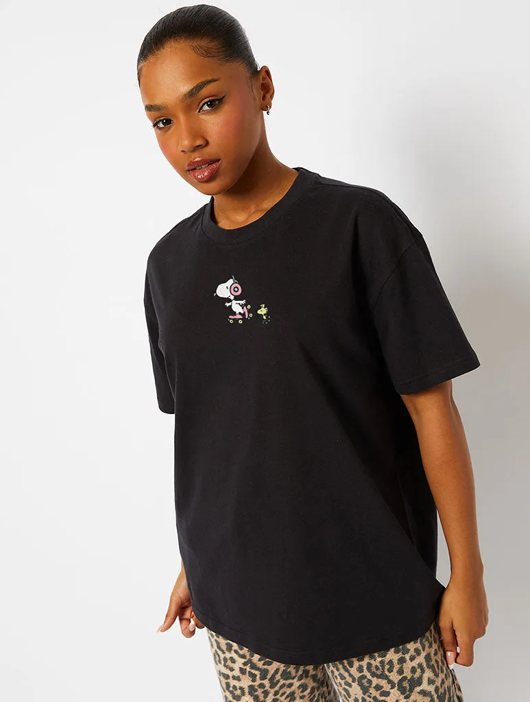 Peanuts x Skinnydip Snoopy This is the Life T-Shirt in Black sold by Skinnydip London product image thumbnail 2