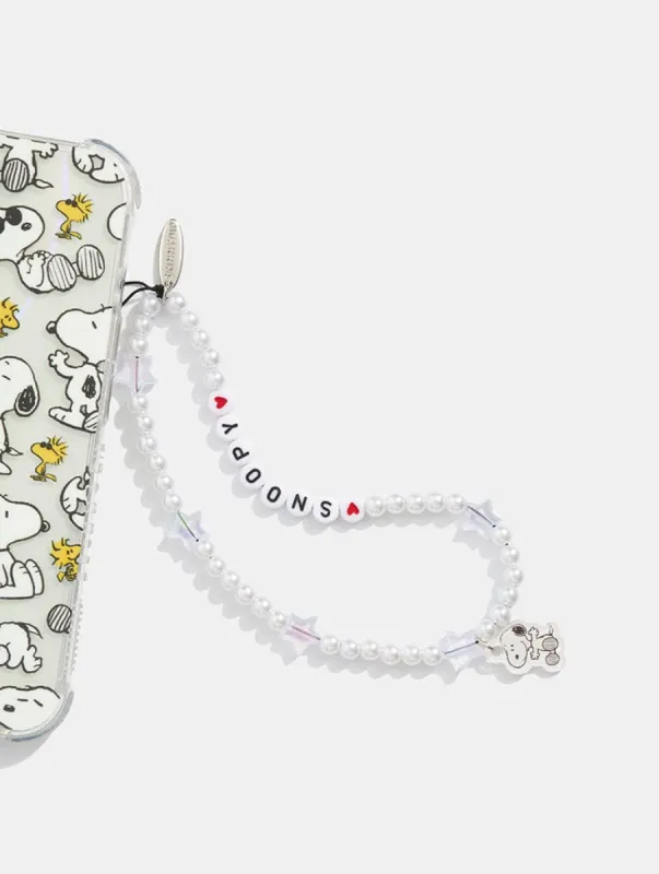 Peanuts x Skinnydip Snoopy Beaded Phone Strap sold by Skinnydip London