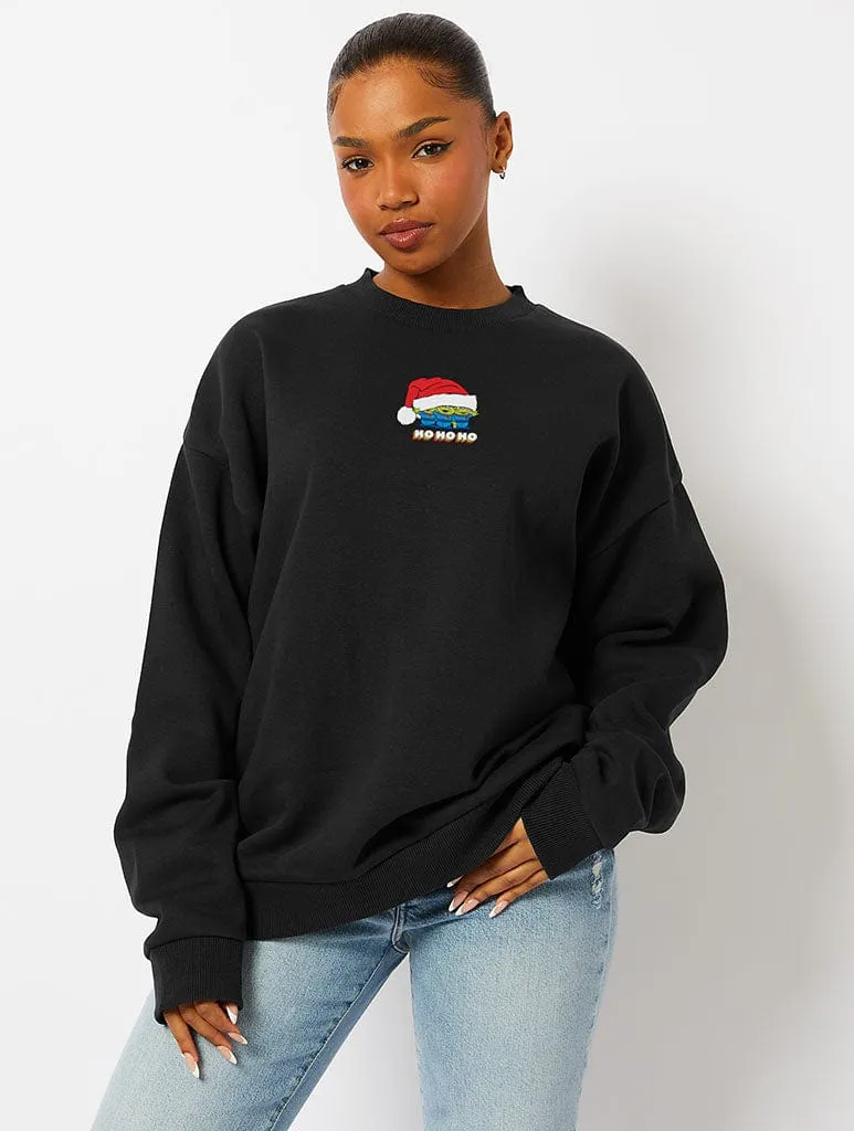 Disney Aliens Ho Ho Ho Sweatshirt In Black sold by Skinnydip London