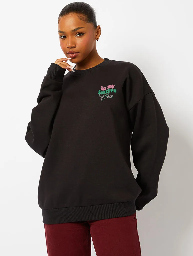 In My Festive Era Sweatshirt in Black sold by Skinnydip London product image thumbnail 2