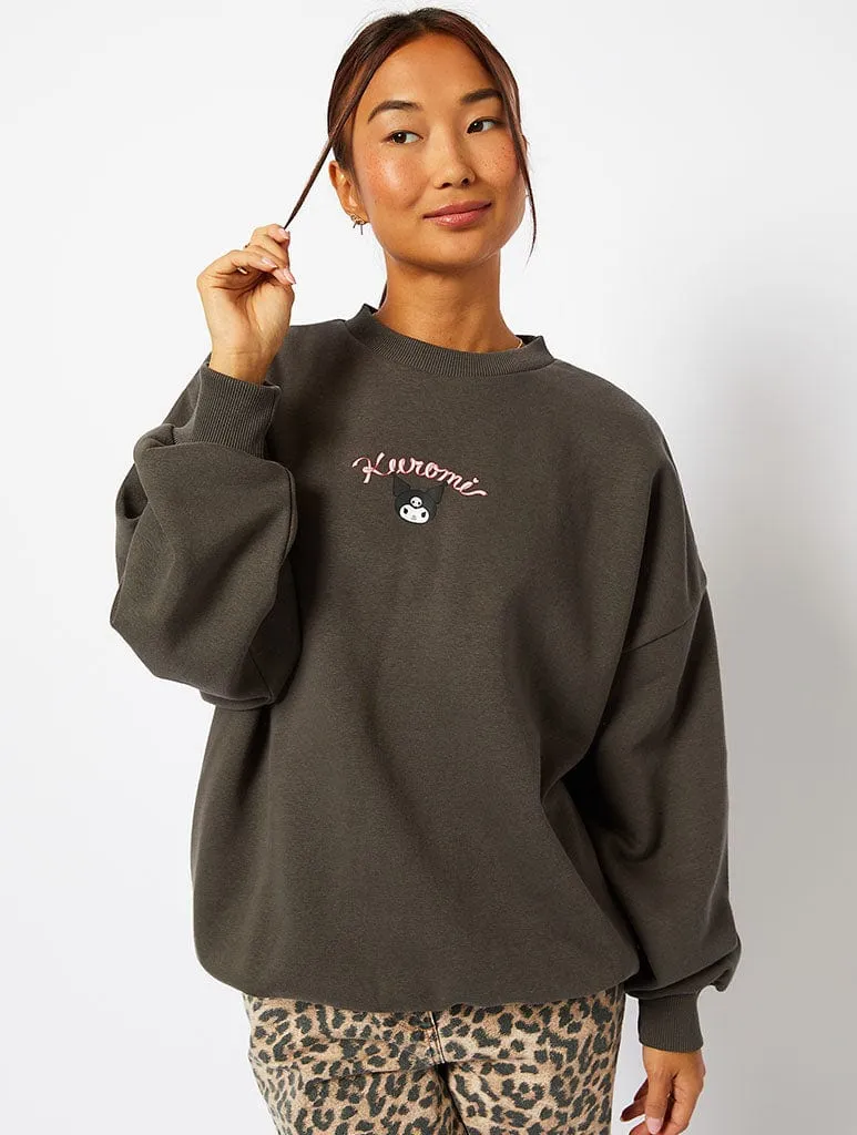 Hello Kitty x Skinnydip Kuromi Cherry Sweatshirt in Black sold by Skinnydip London product image thumbnail 3