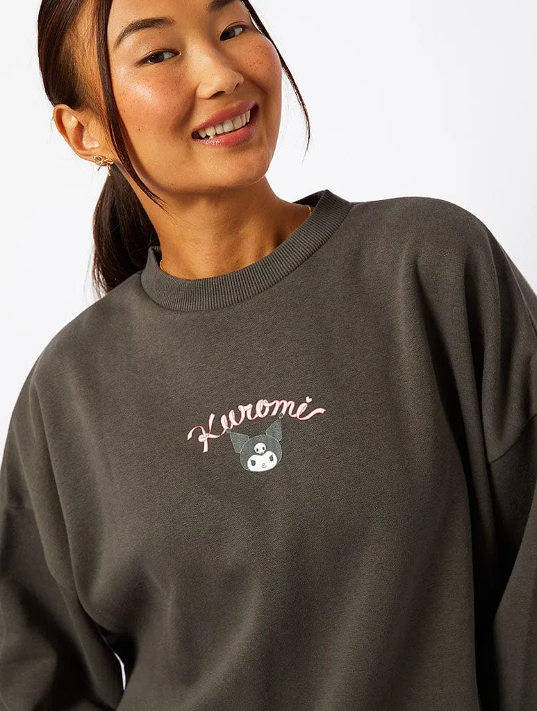Hello Kitty x Skinnydip Kuromi Cherry Sweatshirt in Black sold by Skinnydip London product image thumbnail 2