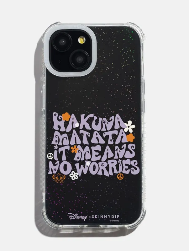 Disney Hakuna Matata Glitter Shock iPhone Case made by Skinnydip London