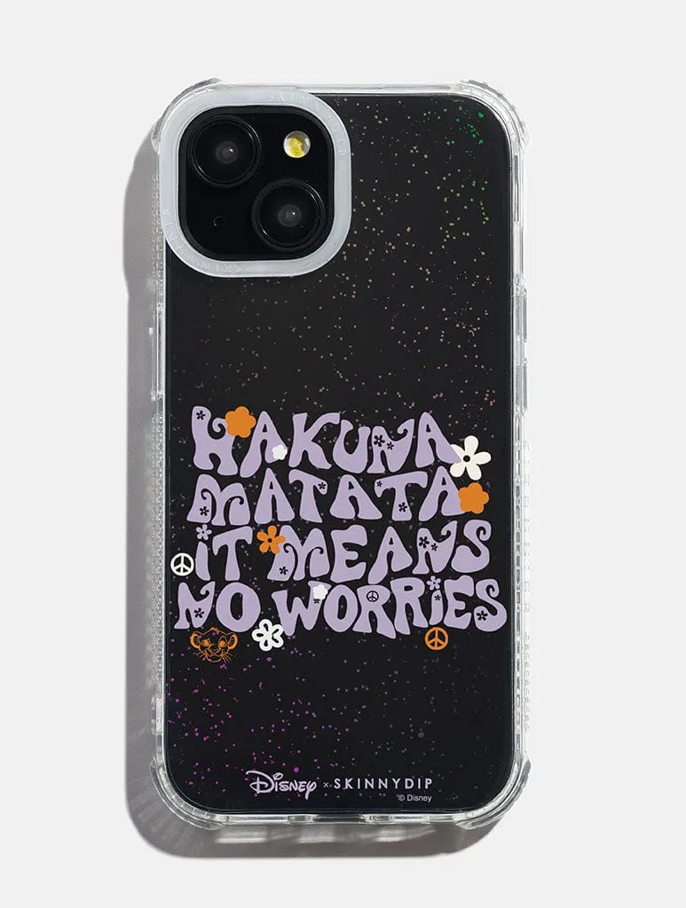 Disney Hakuna Matata Glitter Shock iPhone Case sold by Skinnydip London
