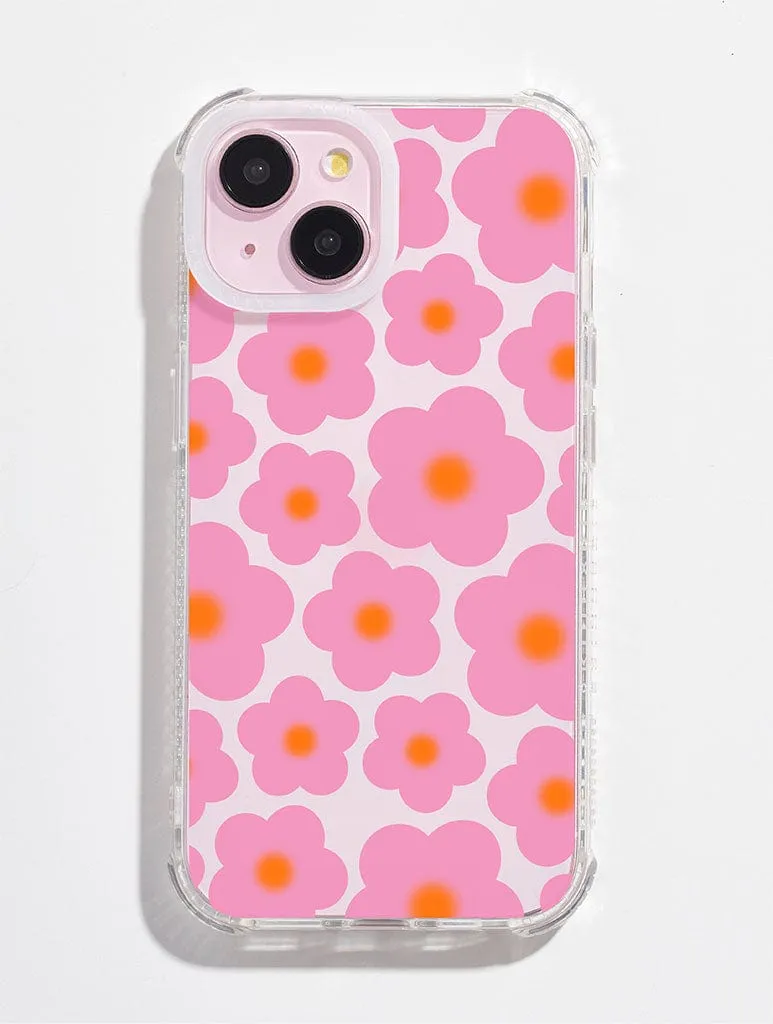 Pink & Orange Gradient Flower Shock iPhone Case sold by Skinnydip London