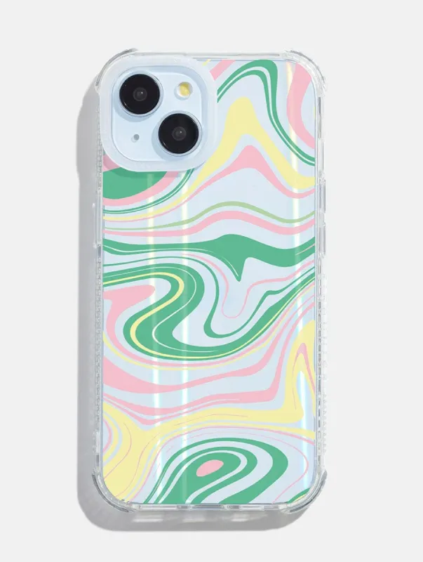 Multi Coloured Swirl Shock iPhone Case sold by Skinnydip London