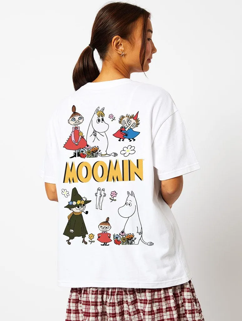 Skinnydip x Moomin Group T-Shirt in Ecru sold by Skinnydip London