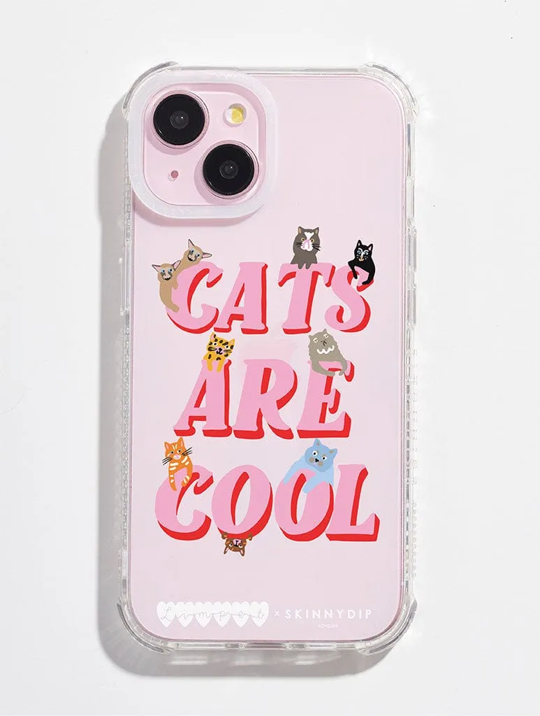 Limpet x Skinnydip Cats Are Cool Shock iPhone Case sold by Skinnydip London