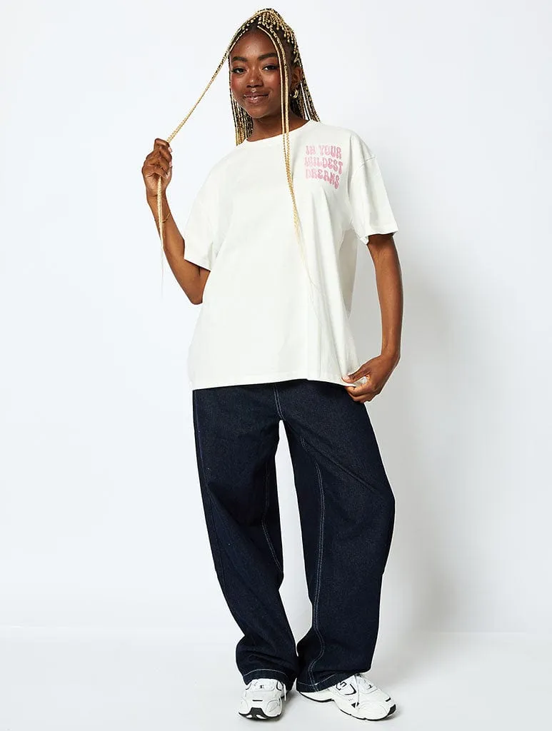 In Your Wildest Dreams T-Shirt in Ecru sold by Skinnydip London product image thumbnail 5