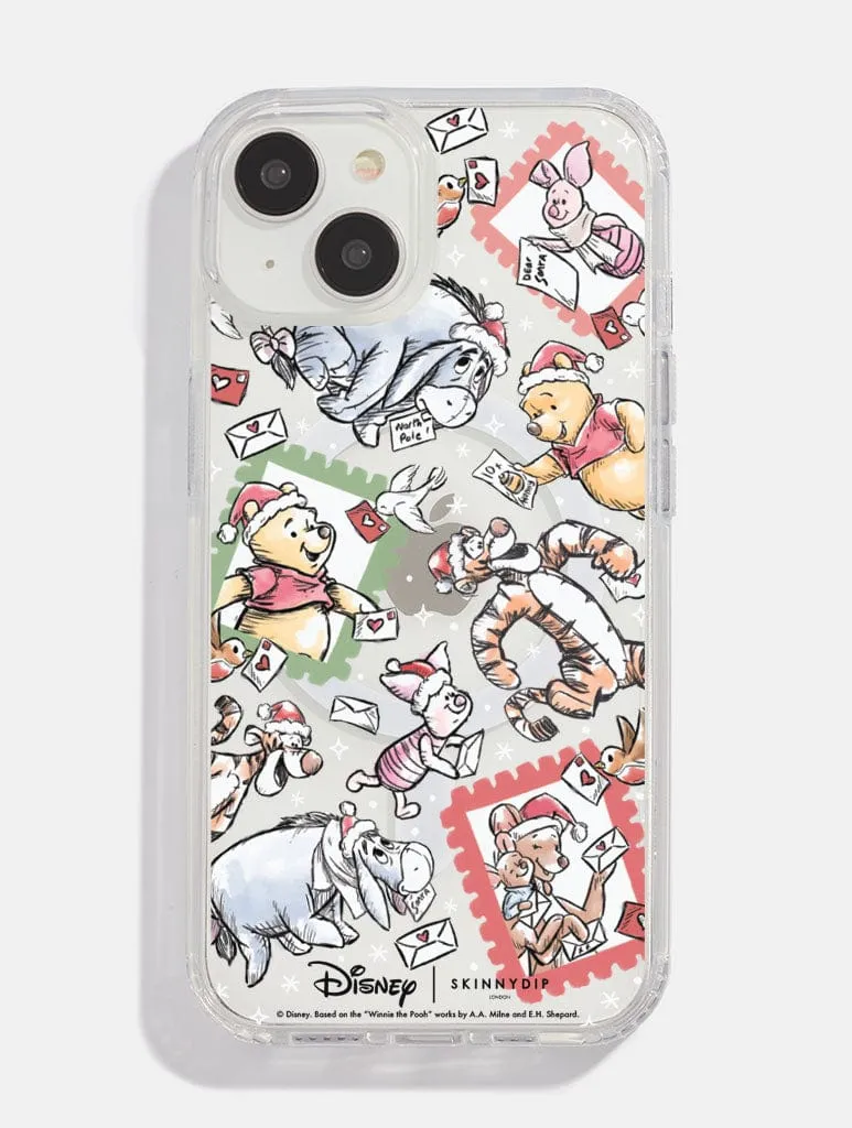 Disney Christmas Pooh Stamp MagSafe iPhone Case sold by Skinnydip London