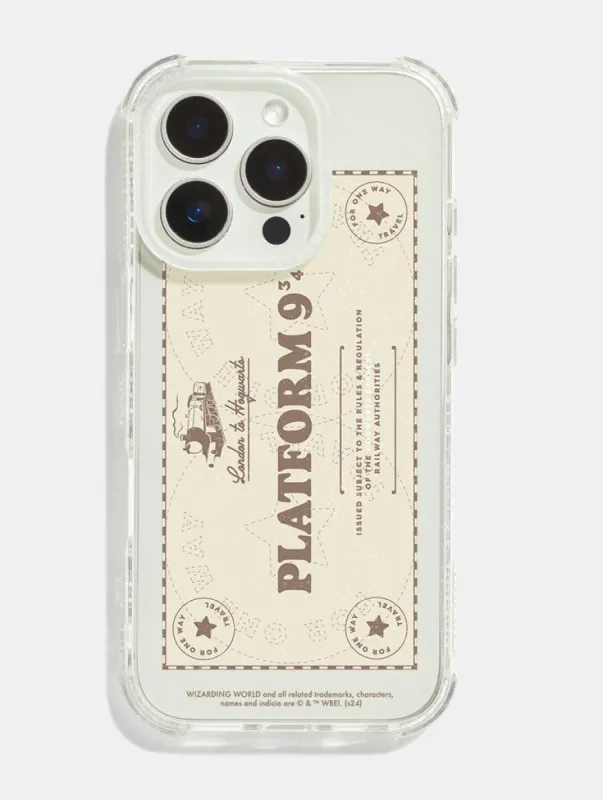Harry Potter x Skinnydip Hogwarts Express Ticket Shock iPhone Case made by Skinnydip London