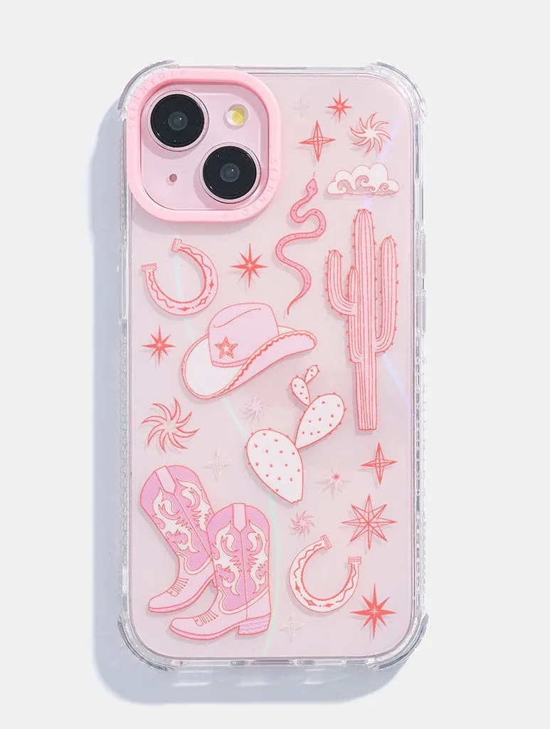 Pink Rodeo Cowgirl Shock iPhone Case sold by Skinnydip London