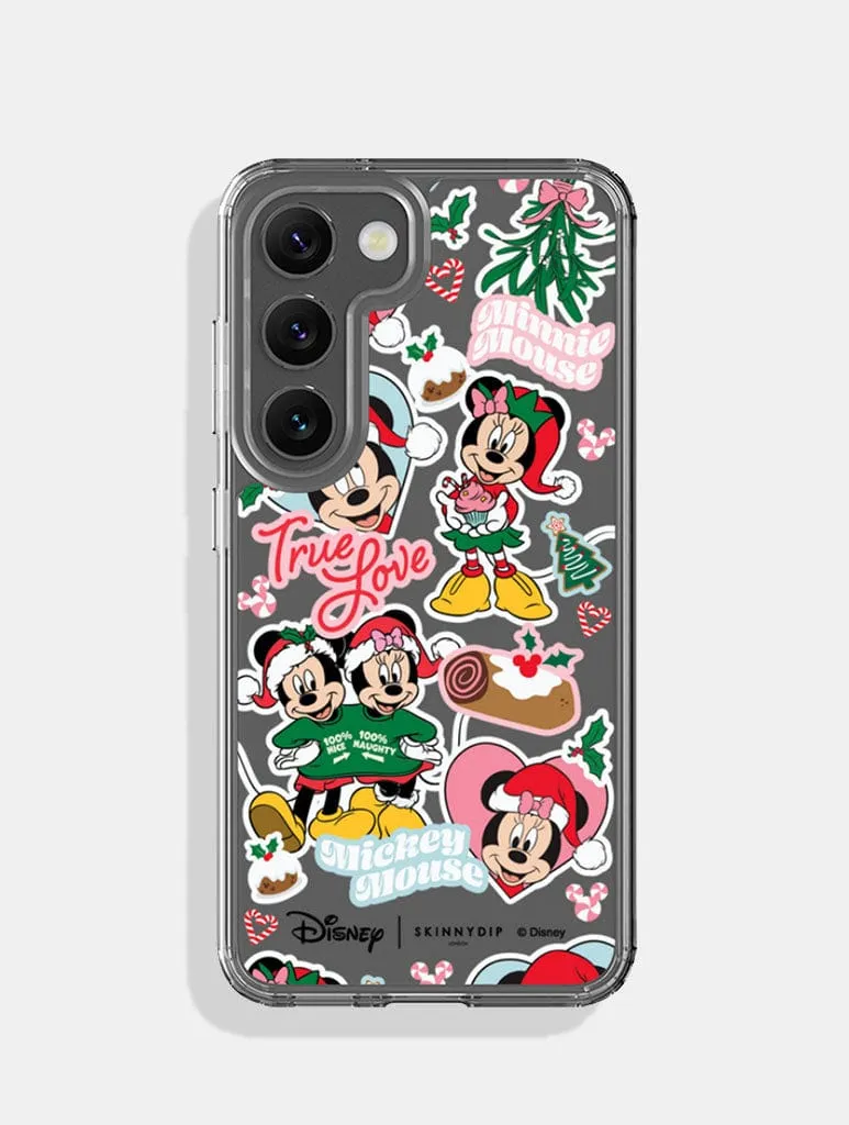 Disney Christmas Mickey & Minnie Sticker Android Case sold by Skinnydip London
