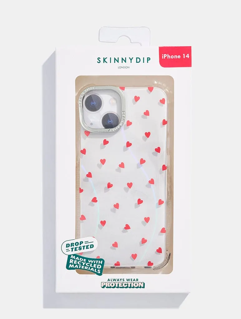 Mini Ditsy Hearts Shock iPhone Case sold by Skinnydip London product image thumbnail 5